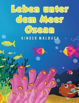 portada Leben unter dem Meer Ozean Kinder Malbuch