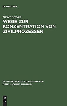 portada Wege zur Konzentration von Zivilprozessen (en Alemán)