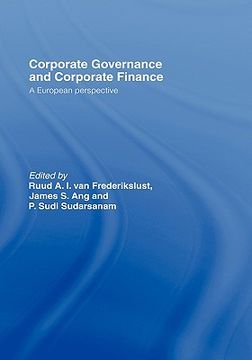 portada corporate governance and corporate finance: a european perspective