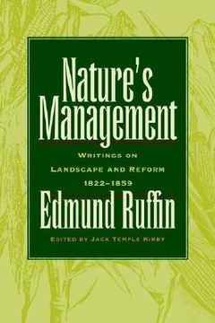 portada nature's management: writings on landscape and reform, 1822-1859