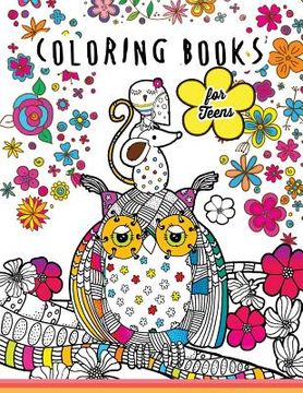 portada Coloring books for teens: Kawaii Doodle Pattern Inspirational Coloring Books for Adutls (en Inglés)