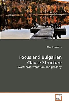 portada focus and bulgarian clause structure (en Inglés)