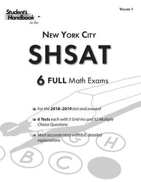 portada Shsat Practice Math Tests: 6 Exams (Volume 1) (en Inglés)
