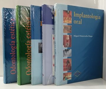 portada Odontología  biblioteca Estética ,prótesis ,cirugía periapical e implantes  5 tomos