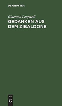 portada Gedanken aus dem Zibaldone (in German)