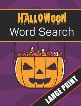 portada Halloween Word Search Large Print: 96 Word Search Activities for Everyone (Holiday Word Search)