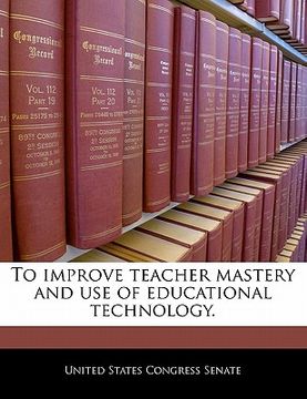 portada to improve teacher mastery and use of educational technology. (en Inglés)