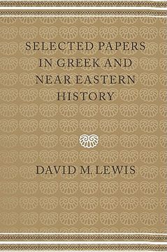 portada Selected Papers in Greek and Near Eastern History (en Inglés)