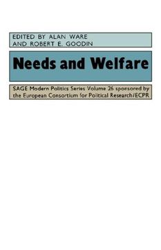 portada Needs and Welfare (Sage Modern Politics Series) (in English)
