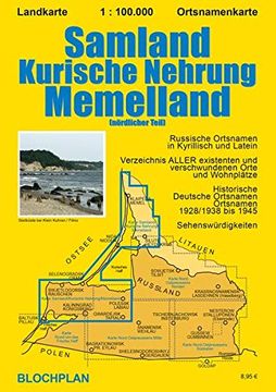 portada Landkarte Samland/Kurische Nehrung/Memelland 1: 100 000 (en Alemán)
