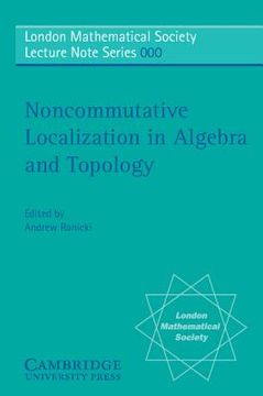 portada non-commutative localization in algebra and topology (en Inglés)