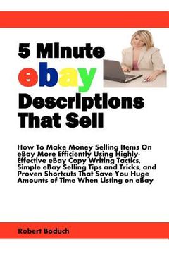 portada 5 minute ebay descriptions that sell (en Inglés)
