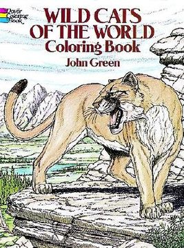 portada wild cats of the world coloring book