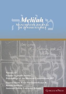 portada Gender in Jewish Studies: Proceedings of the Sherman Conversations 2017 (in English)