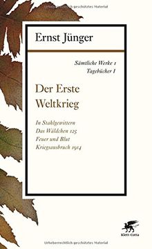 portada Sämtliche Werke - Band 1: Tagebücher I: Der Erste Weltkrieg (in German)