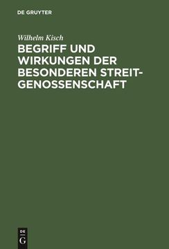 portada Begriff und Wirkungen der Besonderen Streitgenossenschaft (in German)