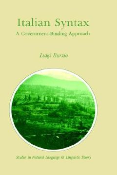 portada italian syntax: a government-binding approach
