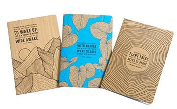 portada Conservation Sewn Notebook Collection (Set of 3): Large (Notebook with Lined Pages) (en Inglés)