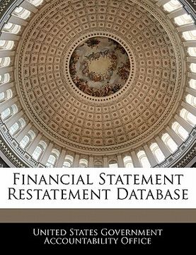 portada financial statement restatement database (en Inglés)