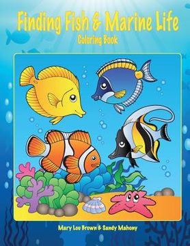 portada Finding Fish & Marine Life Coloring Book (en Inglés)