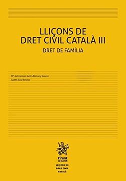 portada Lliçons de Dret Civil Català III Dret de Família