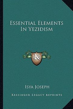 portada essential elements in yezidism (in English)