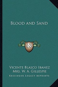 portada blood and sand (en Inglés)