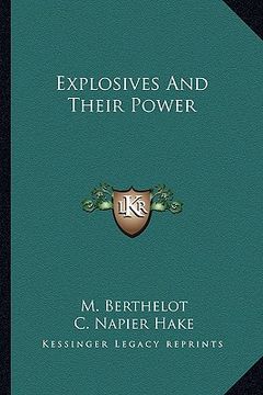 portada explosives and their power (en Inglés)
