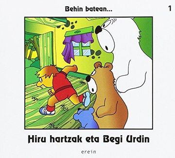 portada Hiru Hartzak eta Begi Urdin (en Euskera)