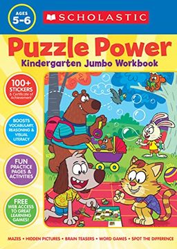 portada Puzzle Power Kindergarten Jumbo Workbook (en Inglés)