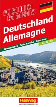 portada Deutschland Strassenkarte 1: 750 000 mit Orts- und Namensverzeichnis. Transitplänen und Index