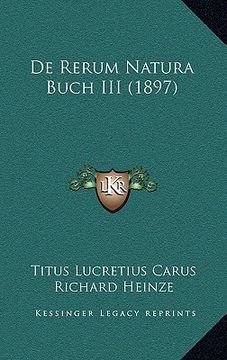 portada De Rerum Natura Buch III (1897) (in Latin)