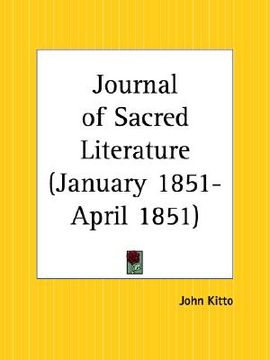 portada journal of sacred literature, january 1851 to april 1851