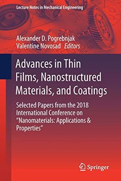 portada Advances in Thin Films, Nanostructured Materials, and Coatings: Selected Papers from the 2018 International Conference on "Nanomaterials: Applications (en Inglés)