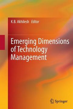portada Emerging Dimensions of Technology Management (en Inglés)