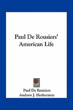 portada paul de rousiers' american life (en Inglés)