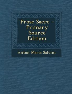 portada Prose Sacre (in Italian)