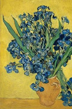 portada Vincent van Gogh's 'Vase with Irises Against a Yellow Background' Art of Life Jo (en Inglés)