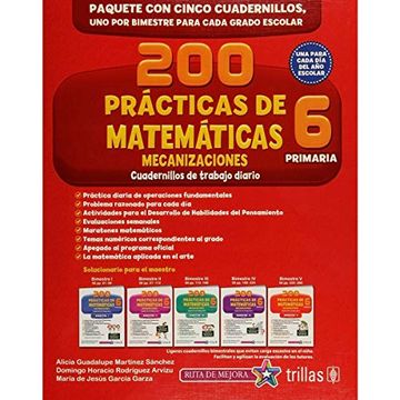 portada 200 Practicas de Matematicas 6, Primaria: Mecanizaciones
