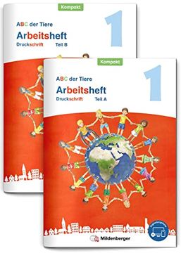 portada Abc der Tiere 1 Neubearbeitung - Arbeitsheft Druckschrift Kompakt, Teil a und b (in German)