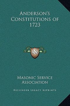 portada anderson's constitutions of 1723 (in English)