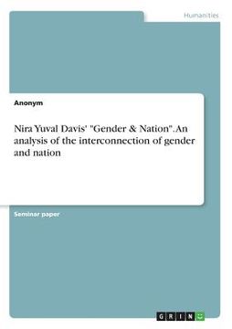 portada Nira Yuval Davis' Gender & Nation. An analysis of the interconnection of gender and nation 