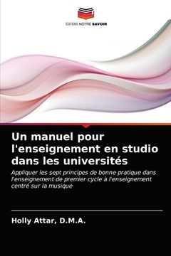 portada Un manuel pour l'enseignement en studio dans les universités (en Francés)
