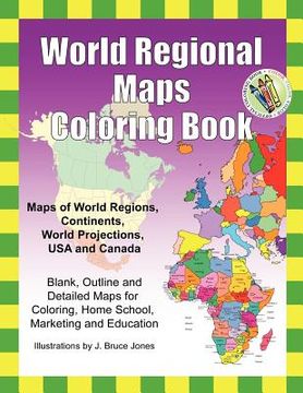 portada world regional maps coloring book (en Inglés)