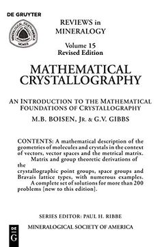 portada Mathematical Crystallography (Reviews in Mineralogy & Geochemistry) (en Inglés)
