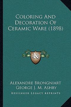 portada coloring and decoration of ceramic ware (1898)