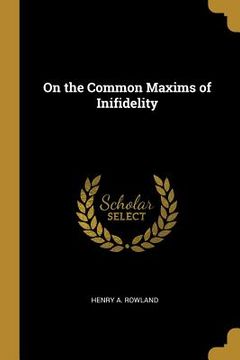 portada On the Common Maxims of Inifidelity (en Inglés)
