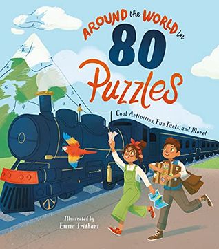 portada Around the World in 80 Puzzles: Cool Activities, fun Facts, and More! (en Inglés)