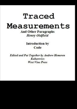 portada Traced Measurements And Other Paragraphs (in English)