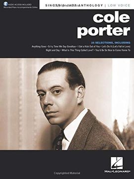 portada Cole Porter - Singer's Jazz Anthology low Voice Edition With Recorded Piano Accompaniments: Singer's Jazz Anthology - low Voice With Recorded Piano ac (en Inglés)